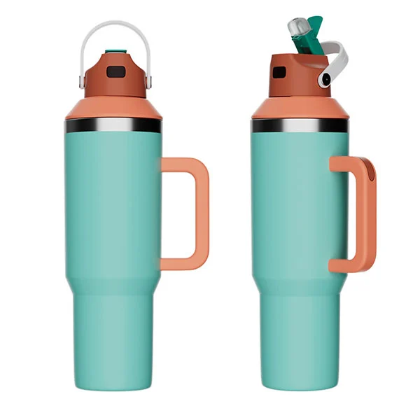 Tumbler di ghiaccio in acciaio inossidabile da 40 once con adattatore a gusto