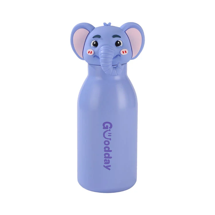Tazza per acqua in acciaio inossidabile per bambini con testa di cartone animato da 450 ml