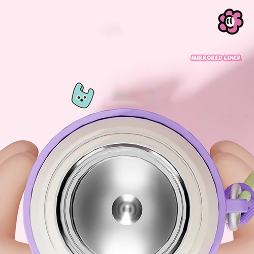 Flip Straw Insulated Water Bottle With Straw