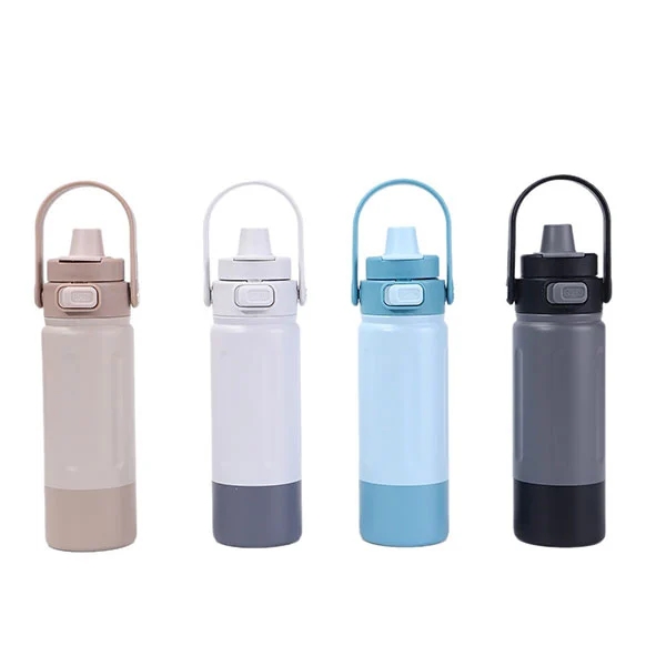 Borraccia sportiva in acciaio inossidabile con manico